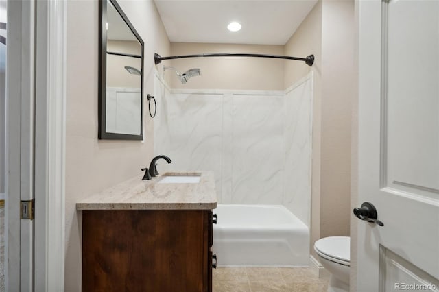 4835 Abo Ln, Monument, CO 80132 - full bathroom featuring vanity, toilet, and shower / tub combination