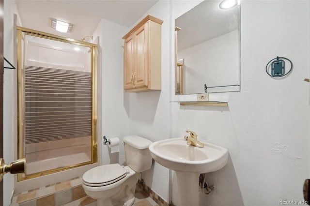 4835 Abo Ln, Monument, CO 80132 - full bathroom with a stall shower, toilet, and baseboards