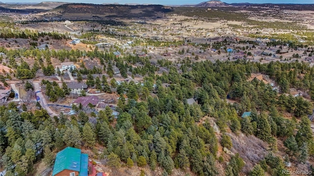 4835 Abo Ln, Monument, CO 80132 - aerial view of property and surrounding area with a mountain backdrop