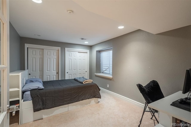 view of carpeted bedroom