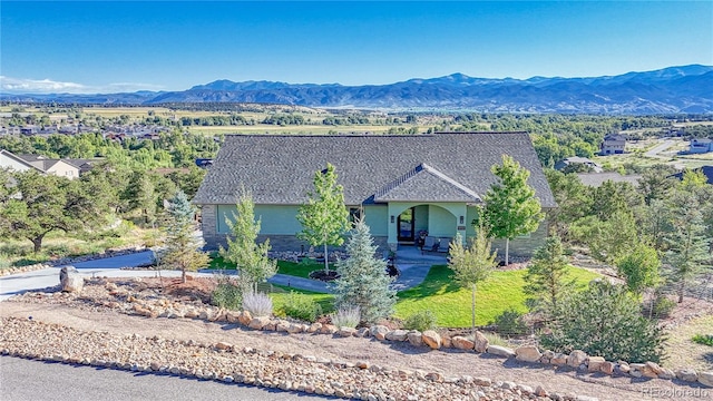 exterior space with a mountain view