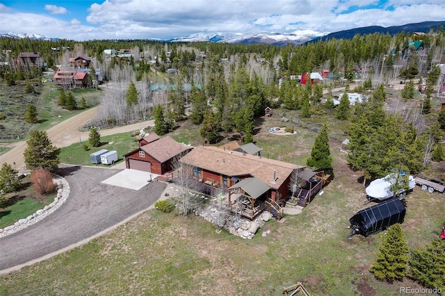 110 County Road 652, Grand Lake, CO 80447 - view of subject property featuring a mountainous background and a heavily wooded area
