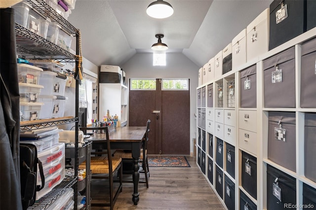 110 County Road 652, Grand Lake, CO 80447 - dining room featuring wood finished floors and lofted ceiling
