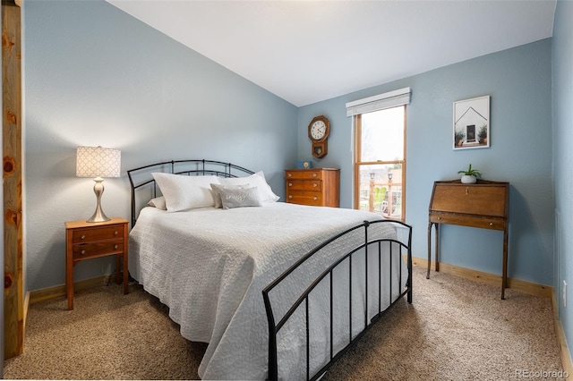 110 County Road 652, Grand Lake, CO 80447 - bedroom featuring carpet floors, baseboards, and lofted ceiling