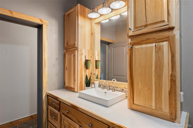 110 County Road 652, Grand Lake, CO 80447 - bathroom featuring vanity and a textured wall