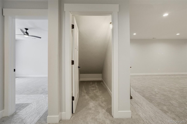 16510 Early Light Dr, Colorado Springs, CO 80908 - hall featuring baseboards, carpet, and recessed lighting