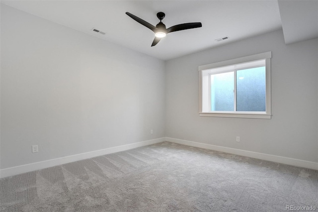 16510 Early Light Dr, Colorado Springs, CO 80908 - carpeted empty room featuring visible vents, baseboards, and ceiling fan