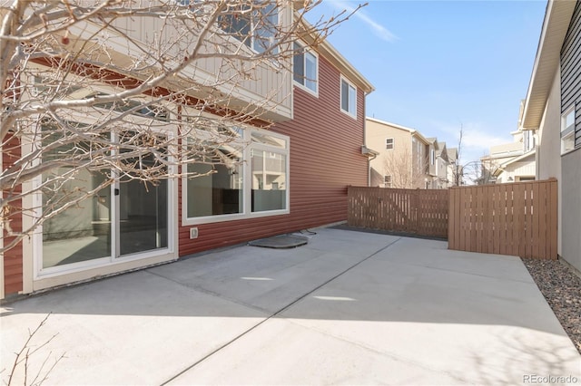 view of patio with fence