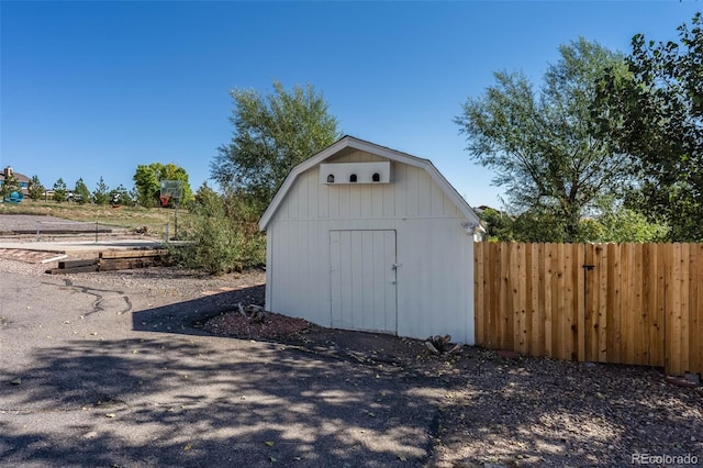 view of outdoor structure