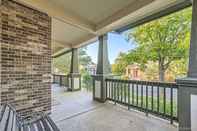 view of patio with a porch