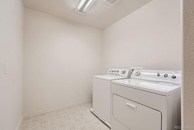 laundry room with washing machine and clothes dryer