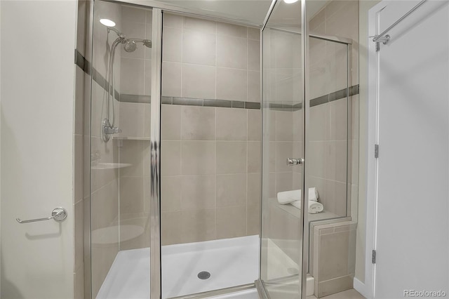 bathroom featuring an enclosed shower