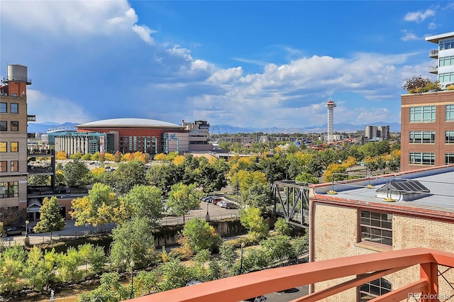 view of city featuring a mountain view