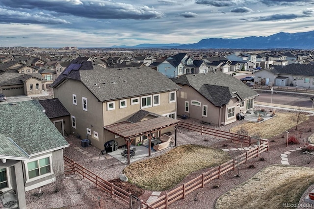 6132 Cubbage Dr, Colorado Springs, CO 80924 - drone / aerial view with a residential view and a mountain view