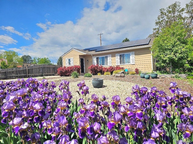3493 S Eudora St, Denver, CO 80222 - ranch-style house with roof mounted solar panels