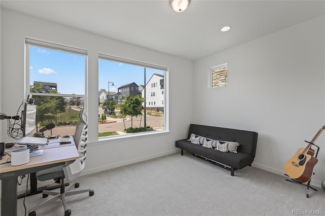 16722 Shoshone St, Broomfield, CO 80023 - carpeted office featuring baseboards and recessed lighting