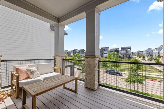 16722 Shoshone St, Broomfield, CO 80023 - wooden deck featuring a residential view