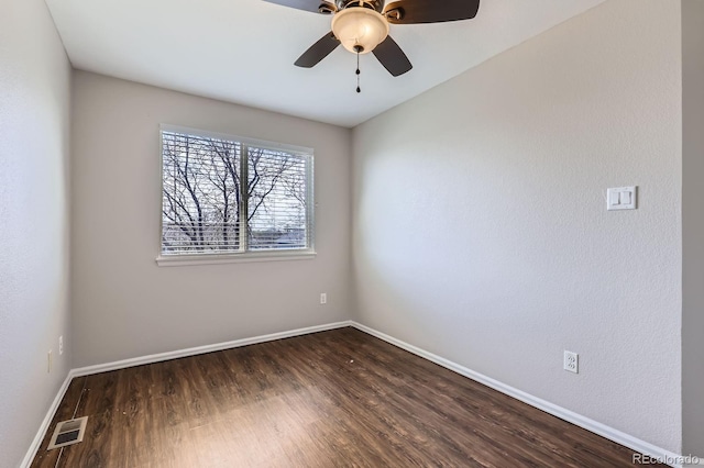 4620 E 135th Way, Thornton, CO 80241 - unfurnished room featuring dark wood finished floors, baseboards, and ceiling fan