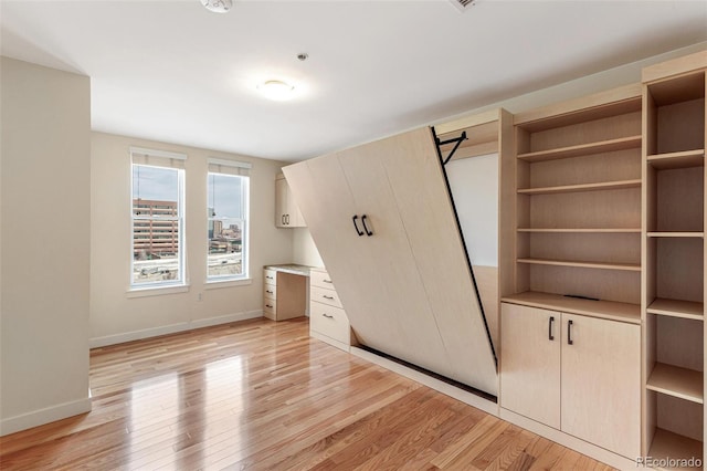 interior space with light wood-type flooring