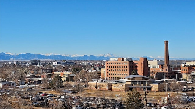 property's view of city with a mountain view