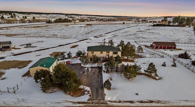 view of snowy aerial view