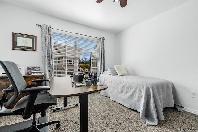 5944 S Yank Ct, Littleton, CO 80127 - bedroom featuring a desk, carpet flooring, and ceiling fan