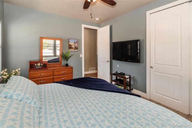 1177 Man O War Way, Colorado Springs, CO 80921 - bedroom with carpet floors and a ceiling fan