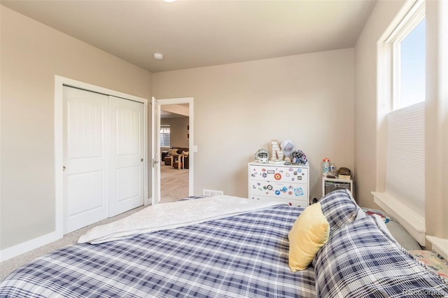 1177 Man O War Way, Colorado Springs, CO 80921 - bedroom featuring carpet, multiple windows, and a closet