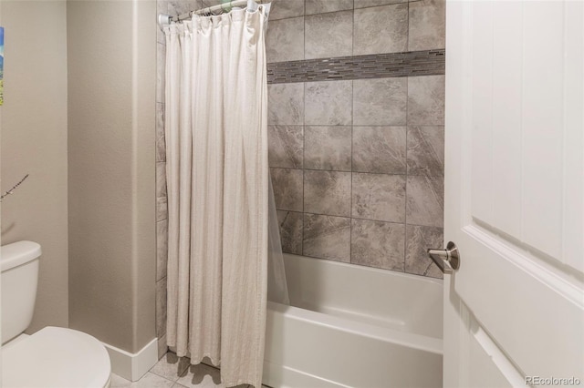 1177 Man O War Way, Colorado Springs, CO 80921 - bathroom featuring shower / bath combo and tile patterned flooring