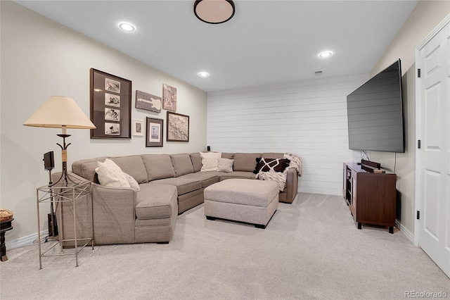 10822 Eagle Crest Ct, Parker, CO 80138 - living area featuring light carpet and recessed lighting