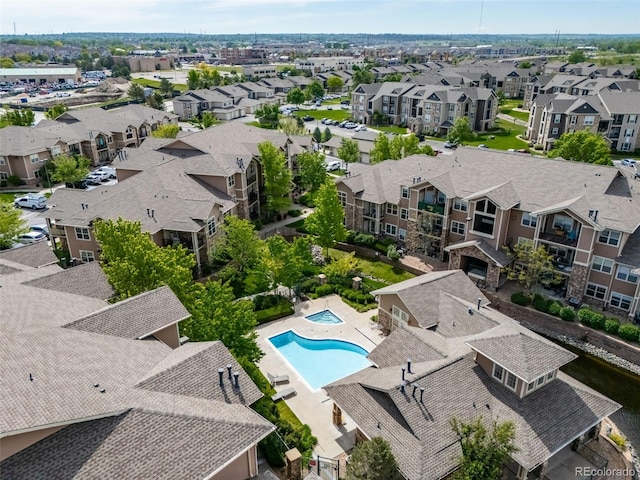 10787 Twenty Mile Rd Unit 205, Parker, CO 80134 - aerial perspective of suburban area with a pool