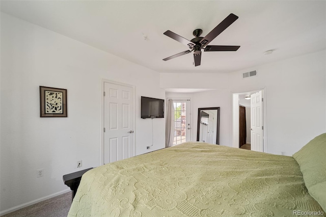 10787 Twenty Mile Rd Unit 205, Parker, CO 80134 - carpeted bedroom with baseboards and a ceiling fan