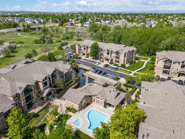 10787 Twenty Mile Rd Unit 205, Parker, CO 80134 - aerial perspective of suburban area with a pool