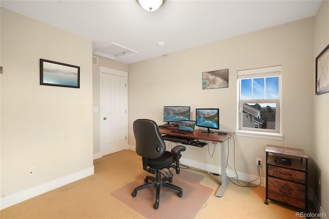 1544 Cottonwood Ave, Lafayette, CO 80026 - carpeted office space featuring attic access and baseboards