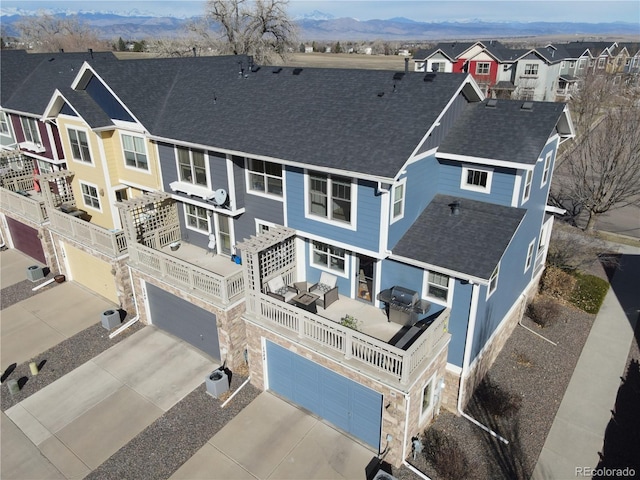 1544 Cottonwood Ave, Lafayette, CO 80026 - aerial view featuring a mountain view and a residential view