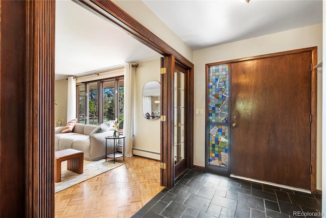 5503 W Colorado Ave, Lakewood, CO 80232 - foyer with baseboards and a baseboard heating unit
