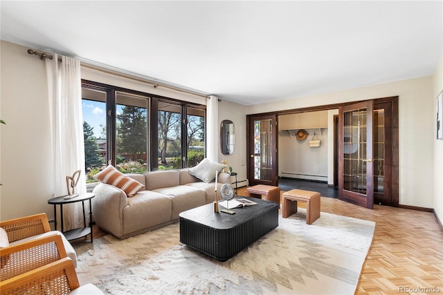 5503 W Colorado Ave, Lakewood, CO 80232 - living area with baseboards and a baseboard radiator