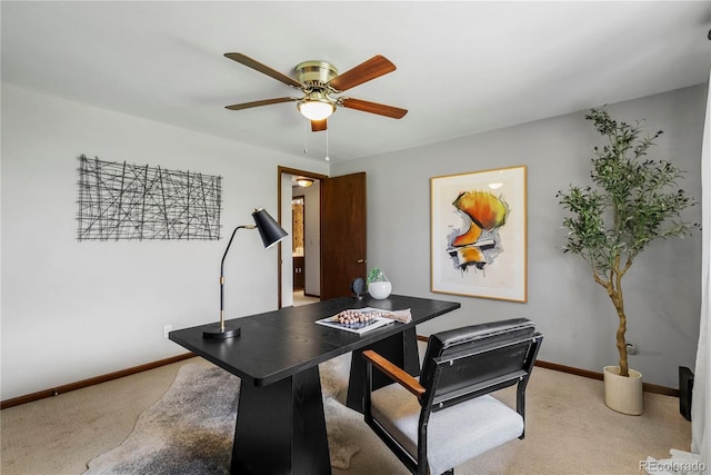 5503 W Colorado Ave, Lakewood, CO 80232 - carpeted office with baseboards and a ceiling fan