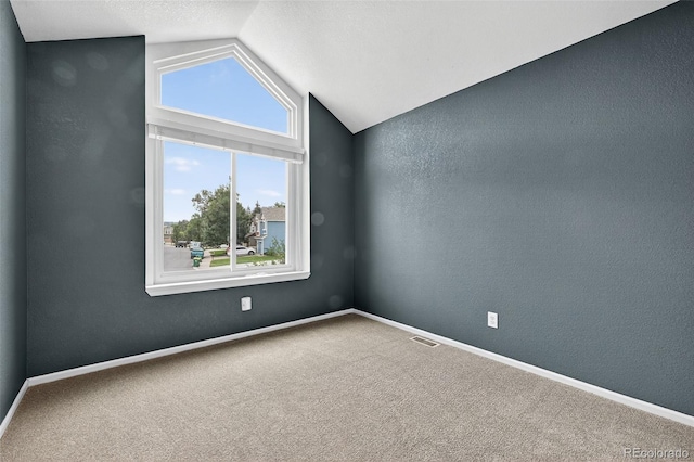 4386 W Deertrail Ct, Castle Rock, CO 80109 - empty room with lofted ceiling and carpet floors