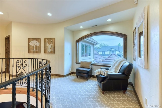 16713 W Archer Ave, Golden, CO 80401 - sitting room featuring recessed lighting, carpet flooring, and baseboards