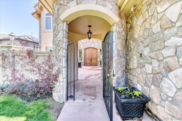 16713 W Archer Ave, Golden, CO 80401 - doorway to property featuring stone siding