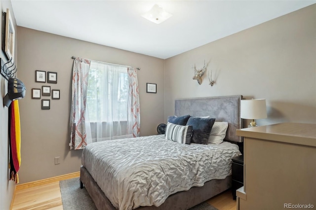 bedroom featuring light hardwood / wood-style flooring