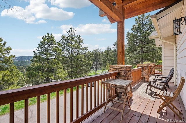 view of wooden deck