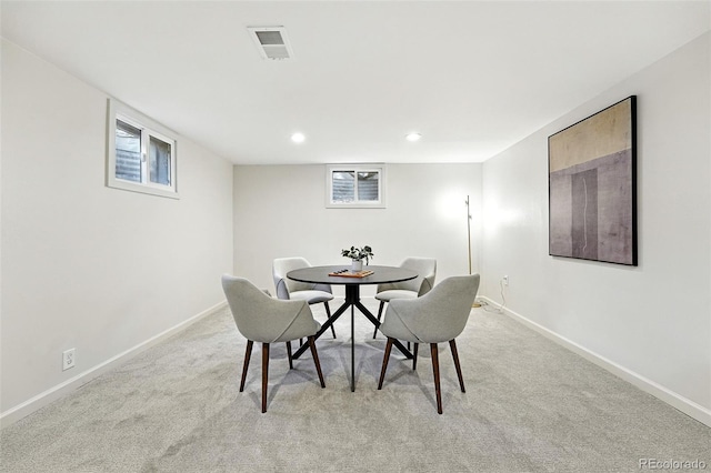 7035 S Gray Ct, Littleton, CO 80128 - dining space featuring light carpet and recessed lighting