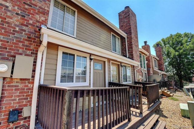 rear view of house with a deck