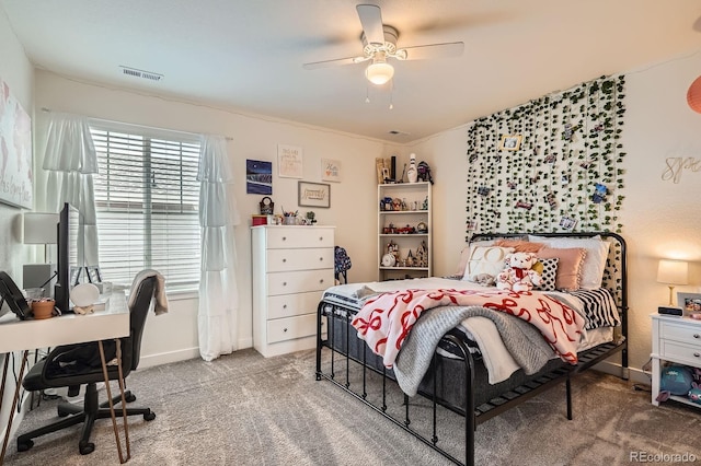 16043 Fillmore St, Thornton, CO 80602 - carpeted bedroom featuring an office area and ceiling fan