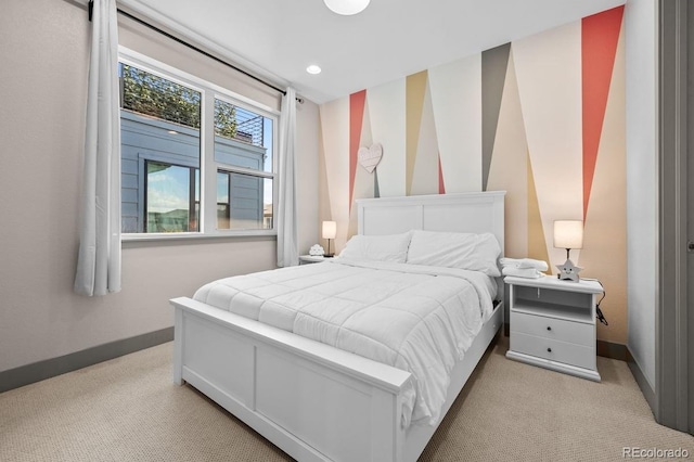 view of carpeted bedroom