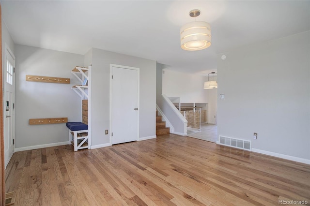 interior space featuring light hardwood / wood-style flooring