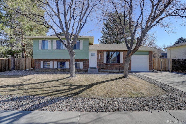 tri-level home with a garage