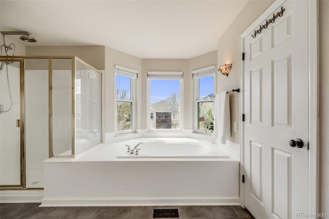 17522 E Dewberry Dr, Parker, CO 80134 - bathroom with a shower stall and a garden tub
